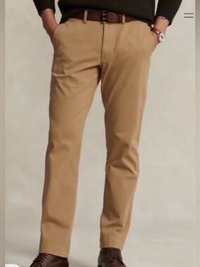 Polo Ralph Lauren Stretch Classic Fit Khaki Chino Straight Pants Men’s Size 36